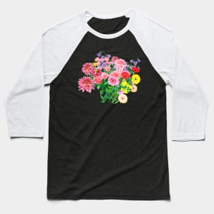 Colourful flowers Baseball T-Shirt